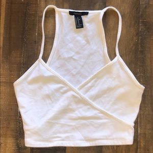 White Crop Tank Top